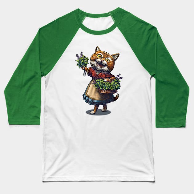 Catnip Harvest Baseball T-Shirt by ChetArt